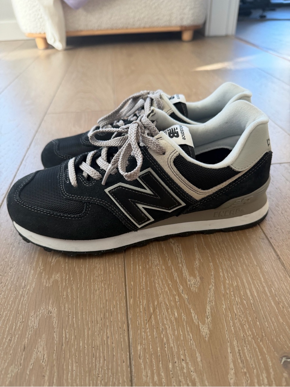 New Balance Women’s Black & White 574s